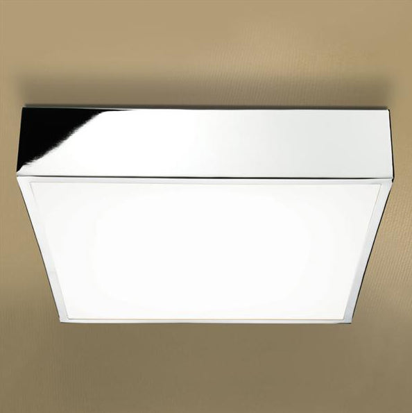 HIB Inertia Ceiling Light LED illuminated square chrome light
