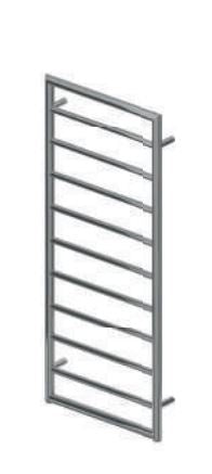 1200 X 500mm Mitre Designer Chrome Heated Towel Rail