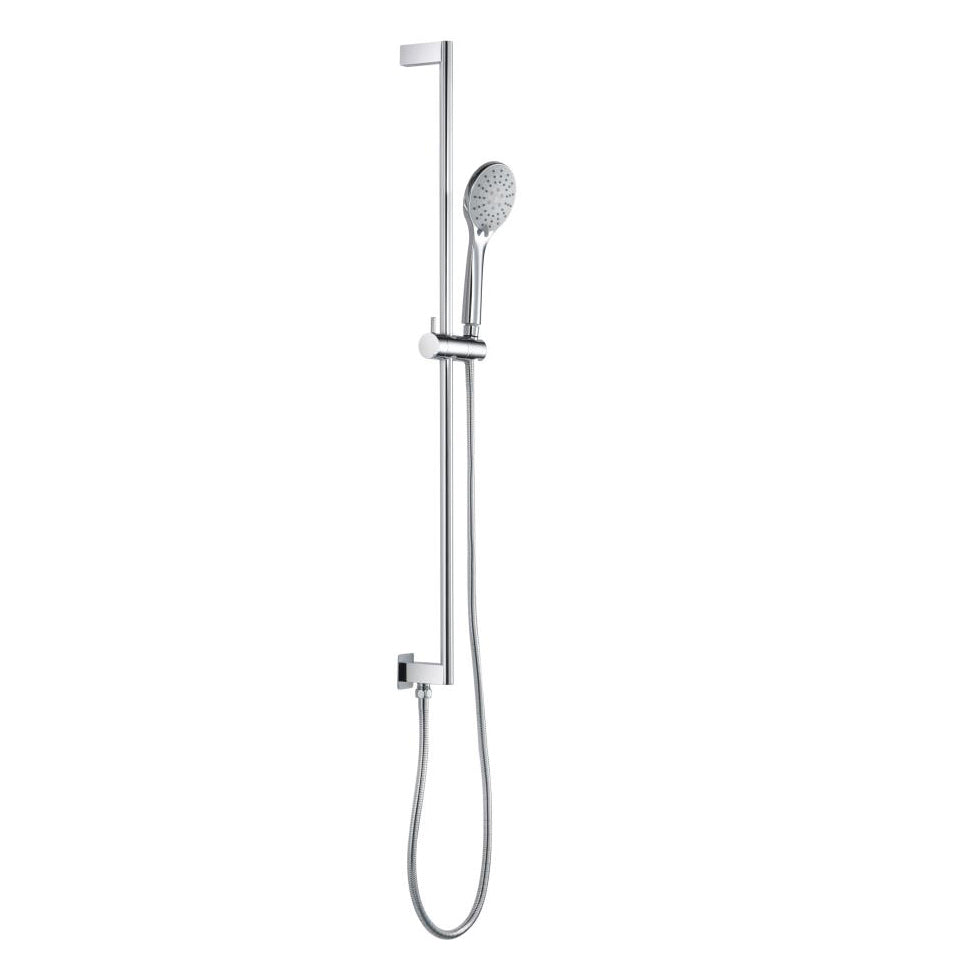 Just Taps Plus Curve Shower Rail with Integrated Wall Outlet, Hose and Multi Function