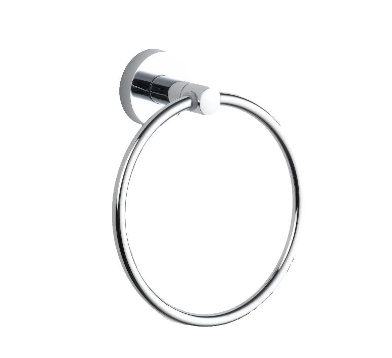 SW6 Plan Wall Mounted Single Towel Ring in Chrome Finish