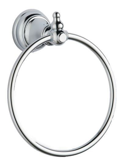 SW6 Astley Towel Ring in Chrome Finish for Bathroom