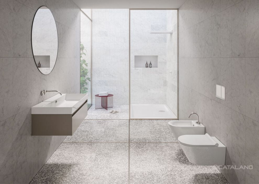 Catalano Zero 100 Basin-Ceramic White, Towel Rail not Inc