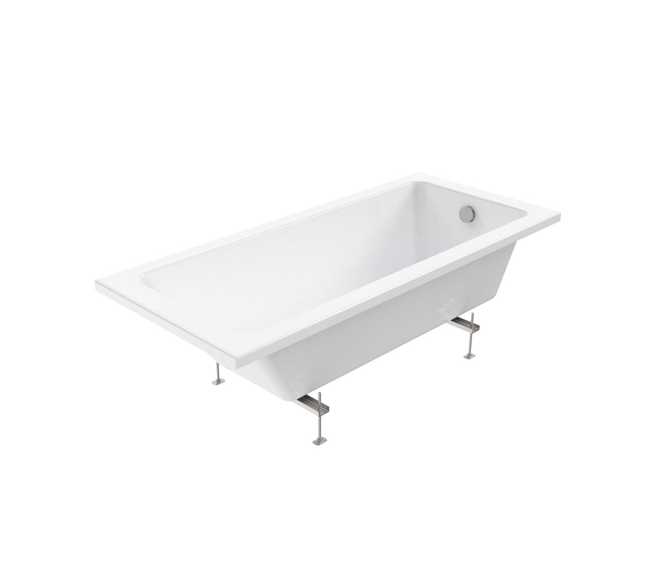 SANEUX Stetson 1700x700mm Single Ended Bath with Bath Legs