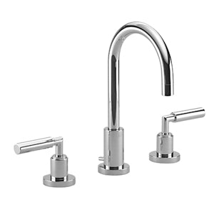 Dornbracht Tara three hole basin mixer with pop-up waste - Polished Chrome