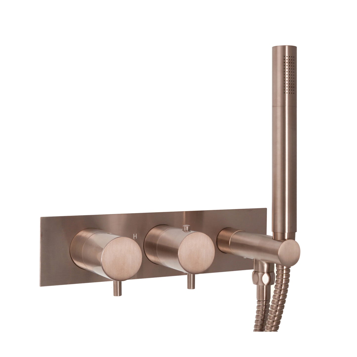 Just Taps Plus Vos Thermostatic Concealed 2 Outlet Shower Valve, Handset