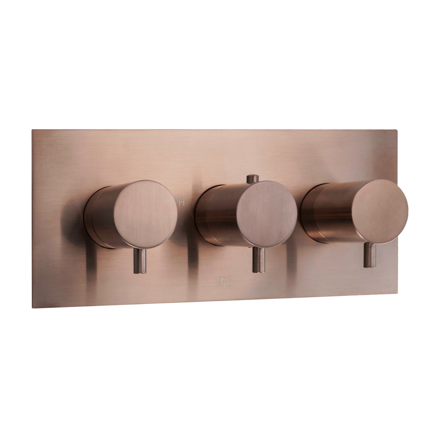 Just Taps Plus Vos Thermostatic Concealed 3 Outlet Shower Valve, Horizontal