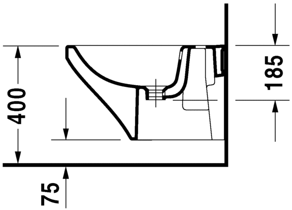 Duravit Durastyle 1 Tap Hole Wall Hung Bidet White