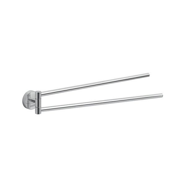 Bathroom Origins Eros Chrome Double Swing Towel Rail 360mm