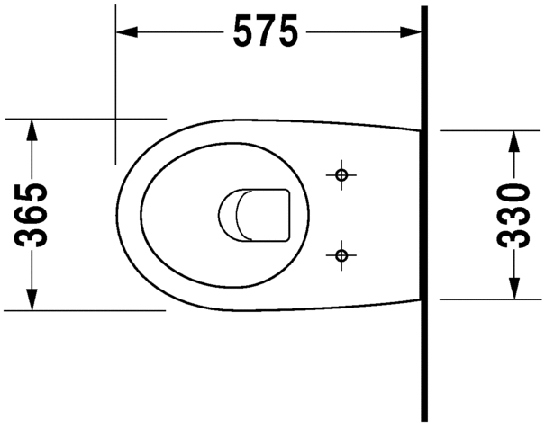 Duravit Architec 575 x 365 x 400mm Wall Hung WC Pan White
