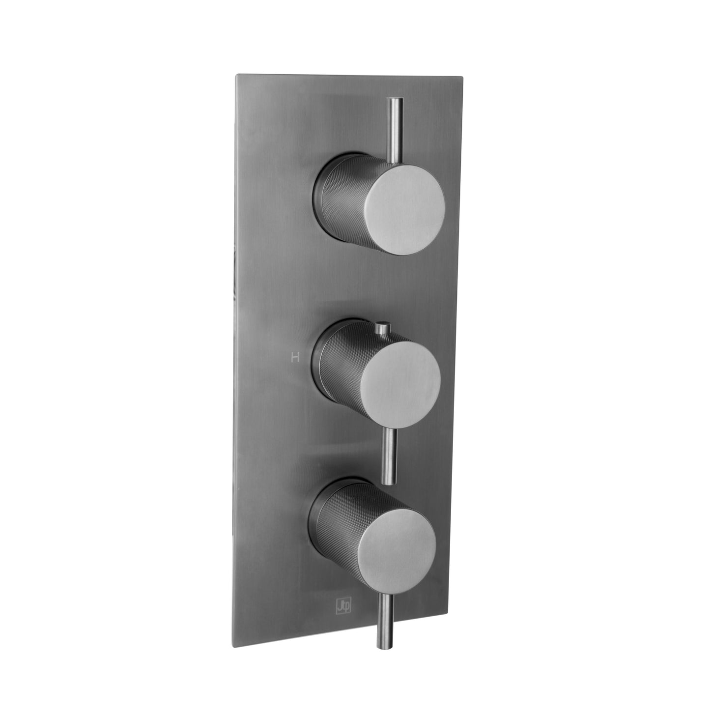 Just Taps Plus Vos Thermostatic Concealed 2 Outlet Shower Valve, Vertical Designer Handles