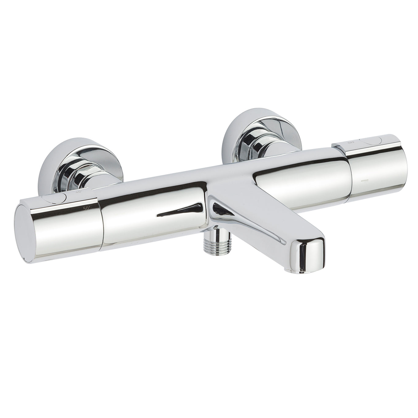 Just Taps Plus Hugo Wall Mounted Thermostatic Bath Shower Mixer