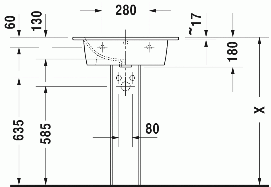 ME By Starck 630 x 490 Furniture Washbasin
