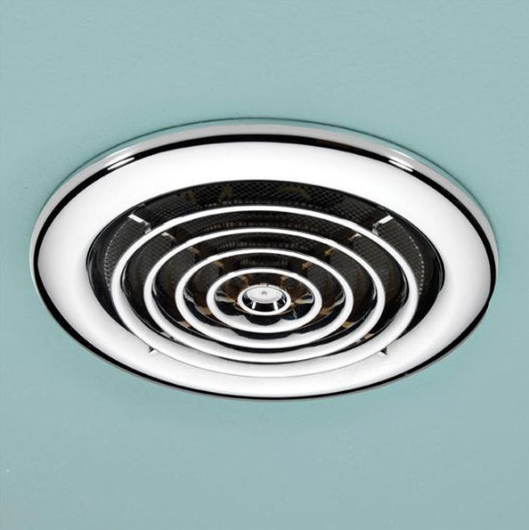HIB Turbo Ceiling Mounted Extractor Fan in Chrome Finish