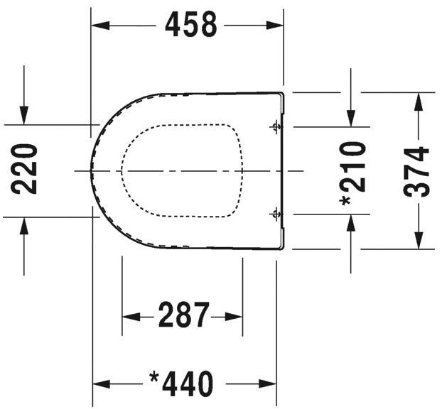 Duravit ME by Starck Toilet seat and cover
