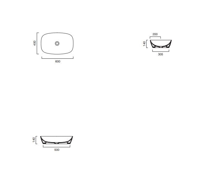 Catalano Green Lux 600 x 400mm Sit On Basin