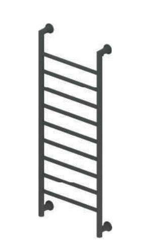 1200 X 600mm Open Designer Matt Anthracite Heated Towel Rail