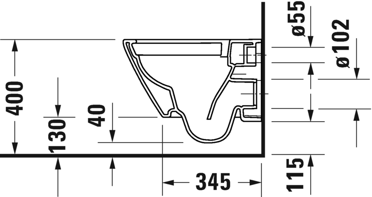 Duravit D-Neo Toilet set wall mounted Compact Duravit Rimless
