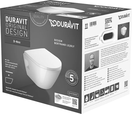 Duravit D-Neo Toilet set wall mounted Compact Duravit Rimless