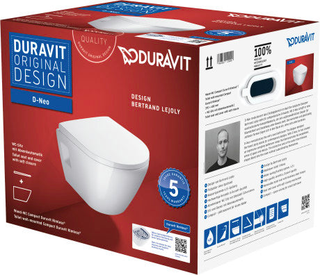 Duravit D-Neo Toilet set wall mounted Compact Duravit Rimless