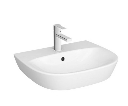 Vitra Zentrum 550 x 470 With 1 Tap Hole Wash Basin - White