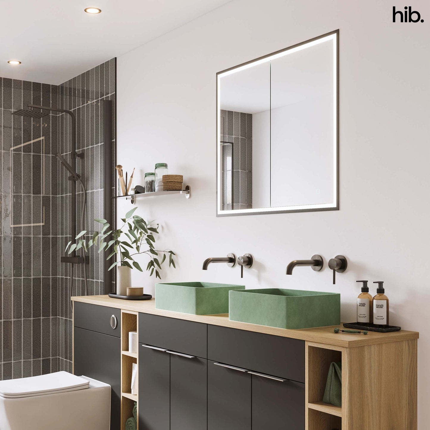 HIB Vanquish 1400mm Mirrored Cabinet with Trimset