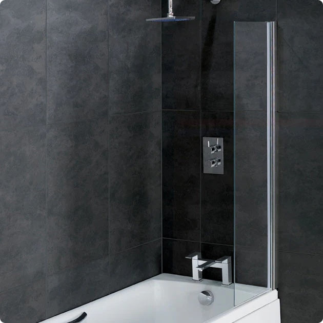 Bathguard Screen Silver Frame With Clear Glass