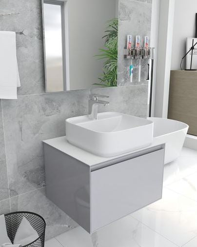 Essentials Essence 600mm Single Drawer Cabinet in Cashmere Only