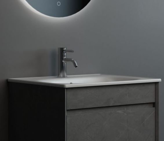 Essentials Alma 600mm Slimline 1th Ceramic Basin