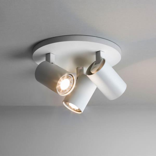 Astro Lighting Ascoli Triple Round Ceiling Spotlight White Finish
