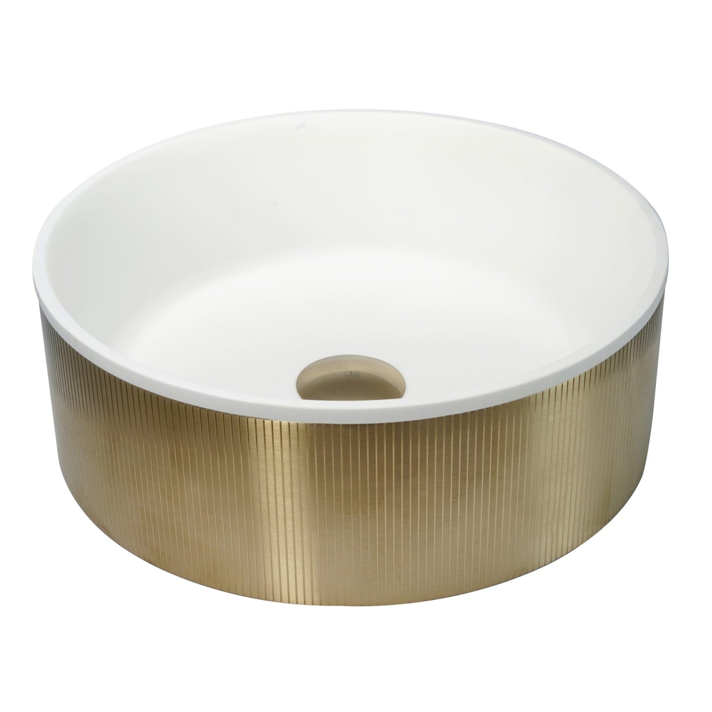 Just Taps Plus Evo Counter Top Basin with Line Patterns 360mm