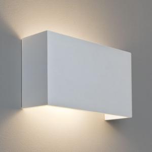 Astro Lighting Pella Rectangular Horizontal White Wall Light Plaster Finish