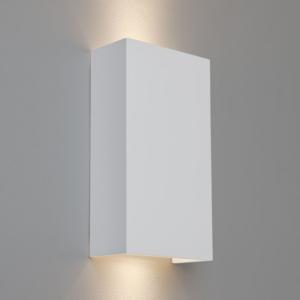 Astro Lighting Pella Rectangular Vertical White Wall Light Plaster Finish