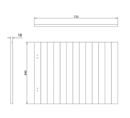 Burlington Arundel 750mm bath end panel (Matt White)