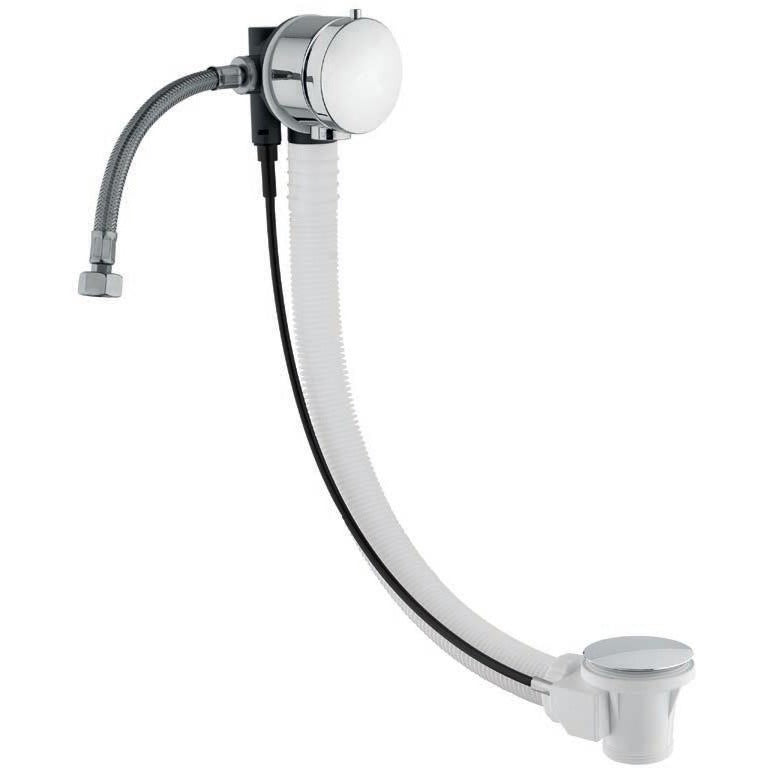Just Taps Plus Free Flow Bath Filler with Pop Up Waste System, 60cm