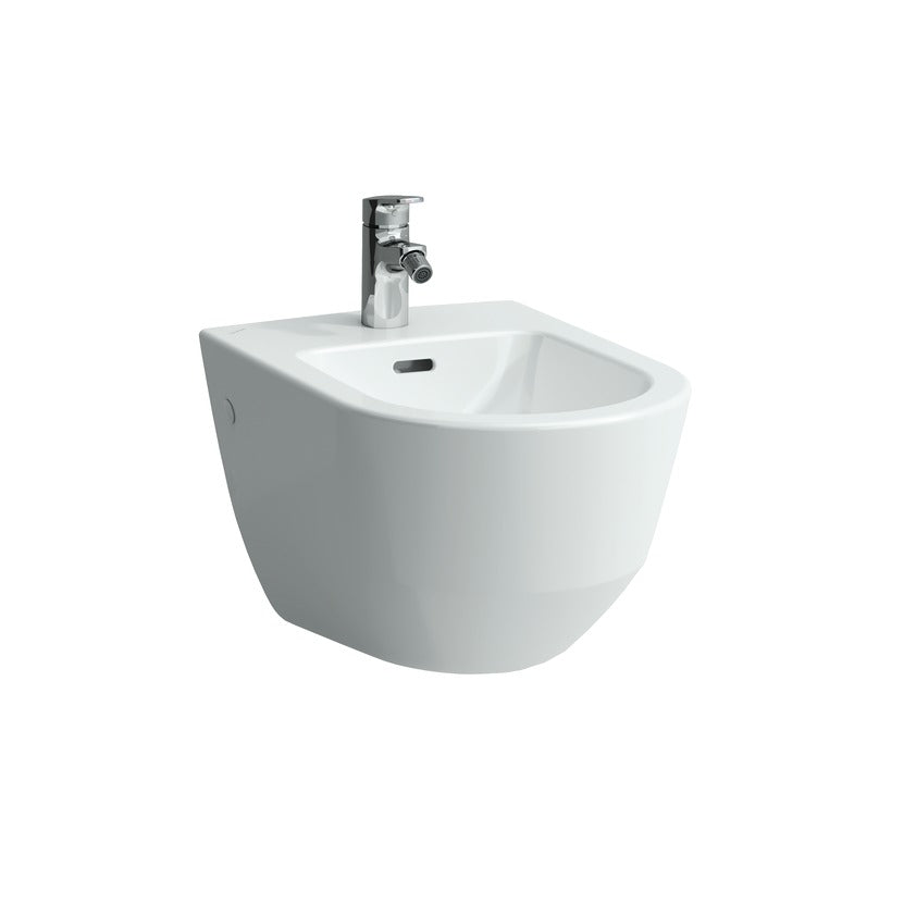 Laufen Pro  White Wall Hung Bidet 1 Tap Hole