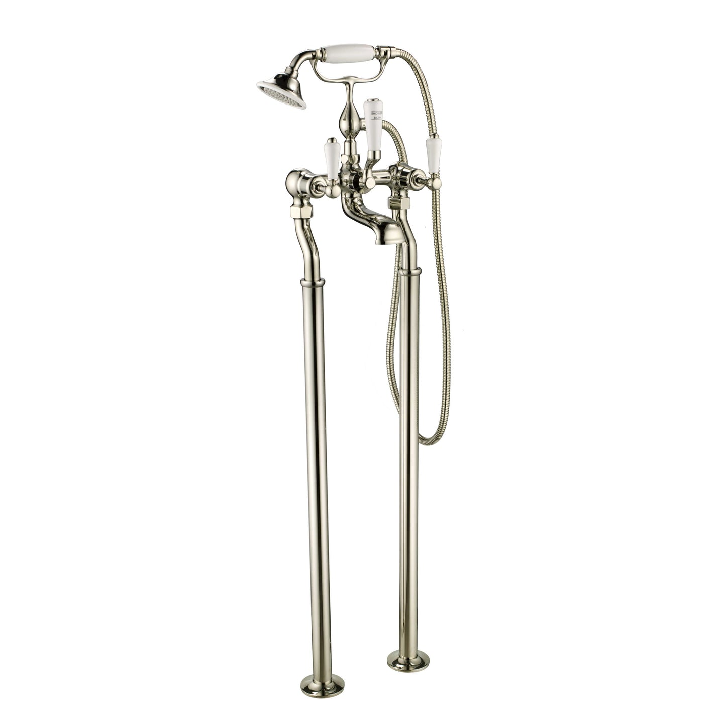 Just Taps Plus Grosvenor Freestanding Bath Shower Mixer with Kit