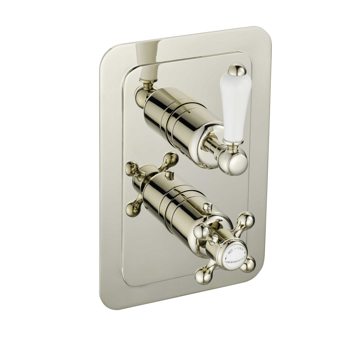 Just Taps Plus Grosvenor Thermostatic Concealed 2 Outlet Shower Valve, Vertical
