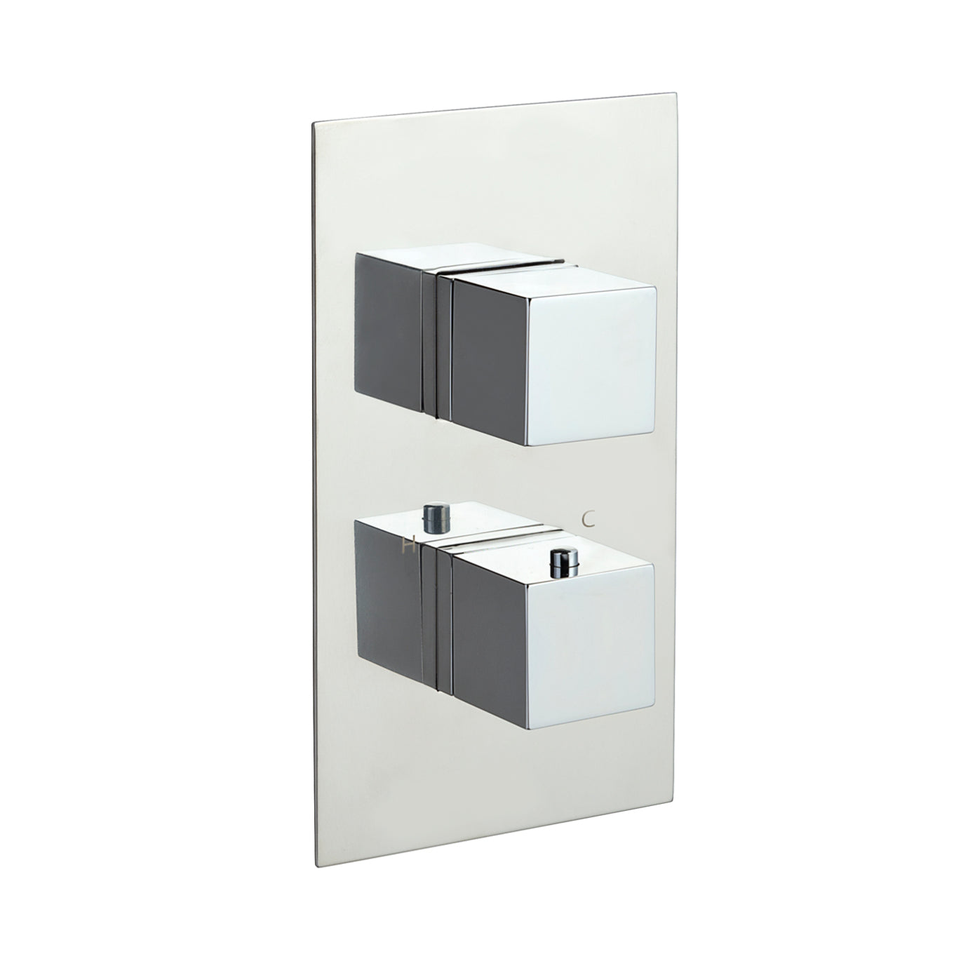 Just Taps Plus Athena Square Shower Valve 2 Handle - 2 Outlet