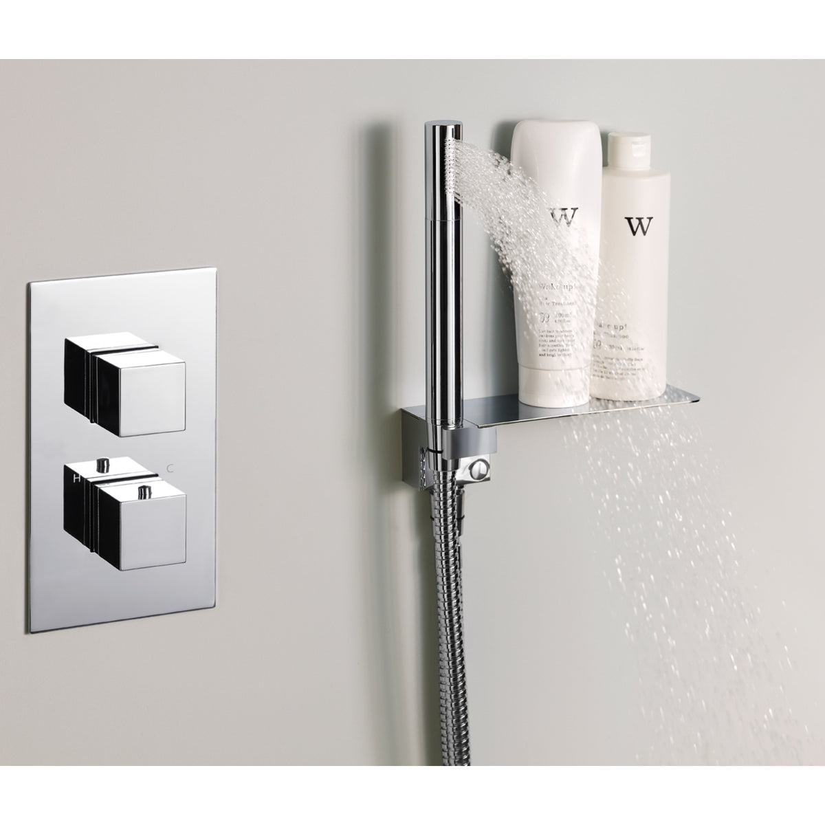 Just Taps Plus Athena Thermostatic Concealed Shower Valve 2 Handle 3 Outlet