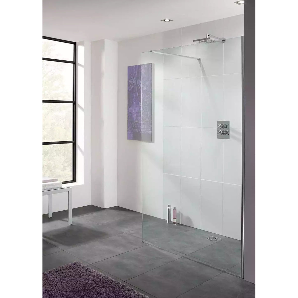 Crosswater Clear 6 1100mm Sliding Shower Door Brushed Brass