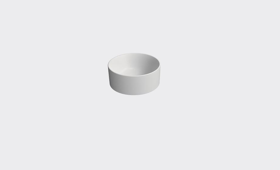 GSI KUBE X 320mm Round Countertop Basin Matt White
