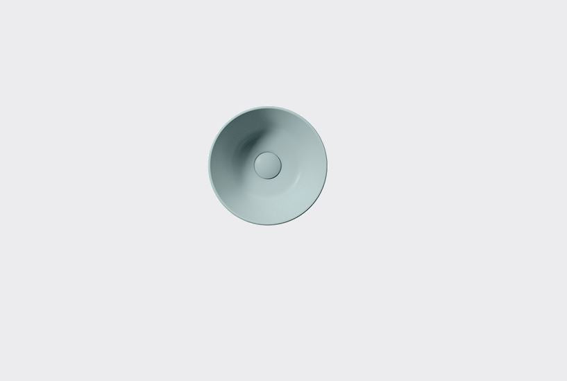 GSI KUBE X 320mm Round Countertop Basin Matt Ghiacchio