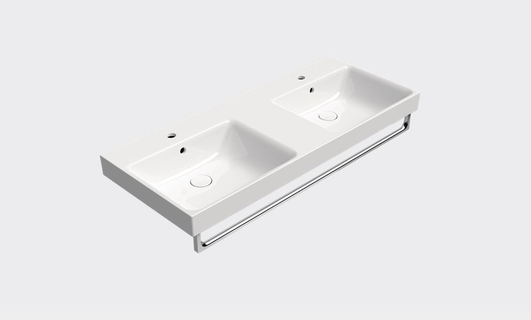 GSI Nubes Double White Basin 1200 x 500mm