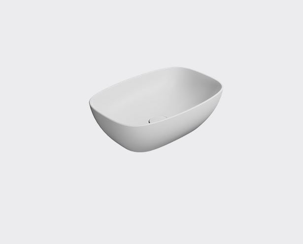 GSI Nubes Basin Counter Matt White 500 x 350mm