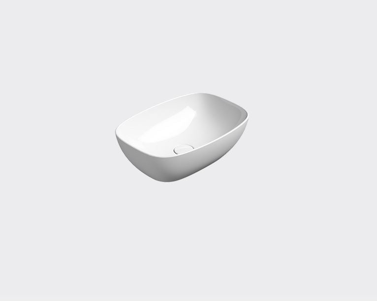 GSI Nubes Basin Counter Gloss White 500 x 350mm