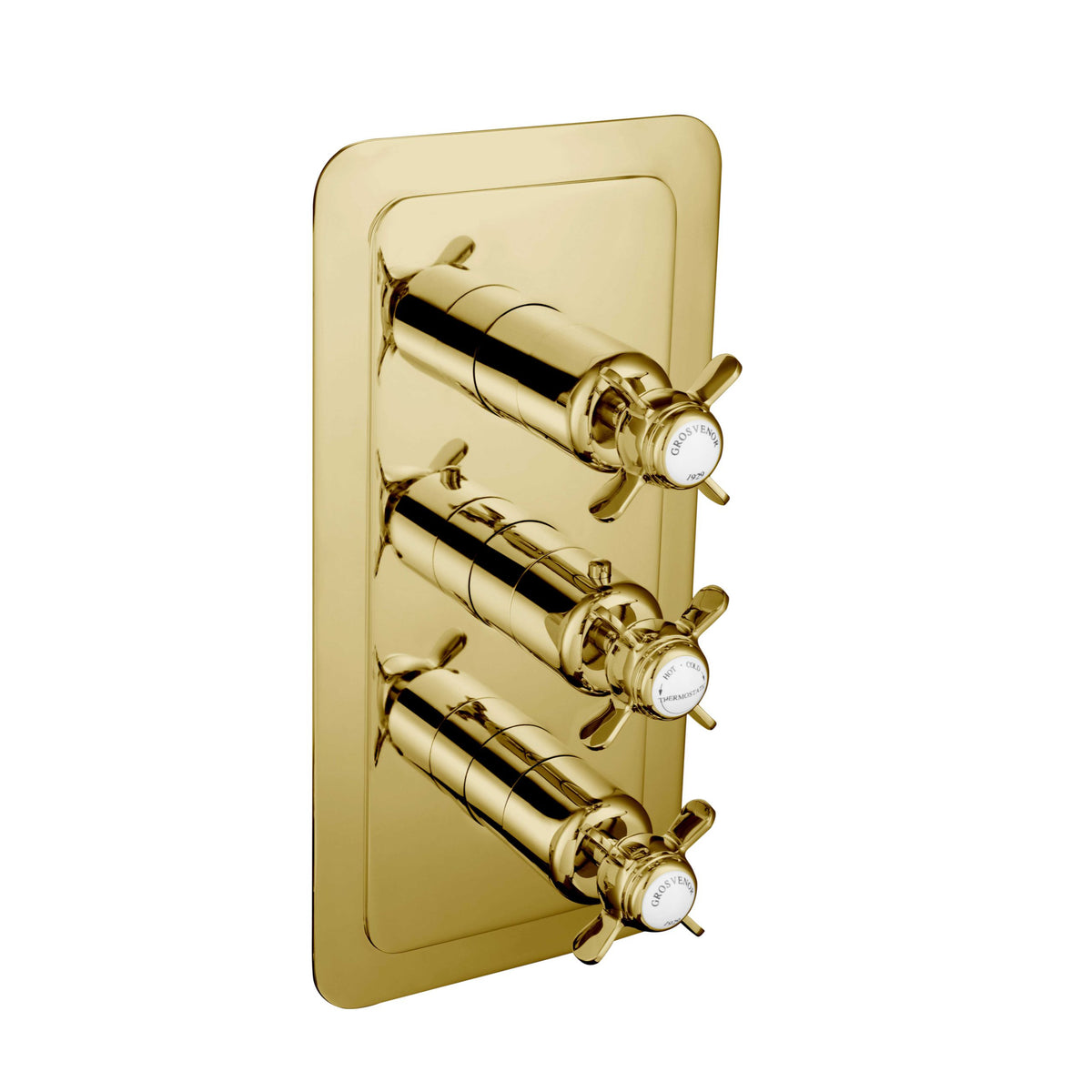 Just Taps Plus Grosvenor Thermostatic Concealed Shower Valve 2 Outlet , Vertical