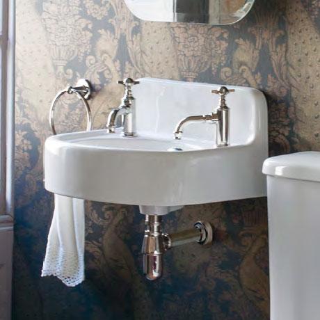 Arcade Bathrooms 500 x 400 Cloakroom Basin 2 Tap Hole With Overflow