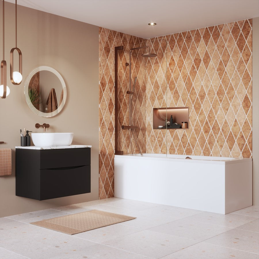 Crosswater Asura 8mm Hinged Bath Screen
