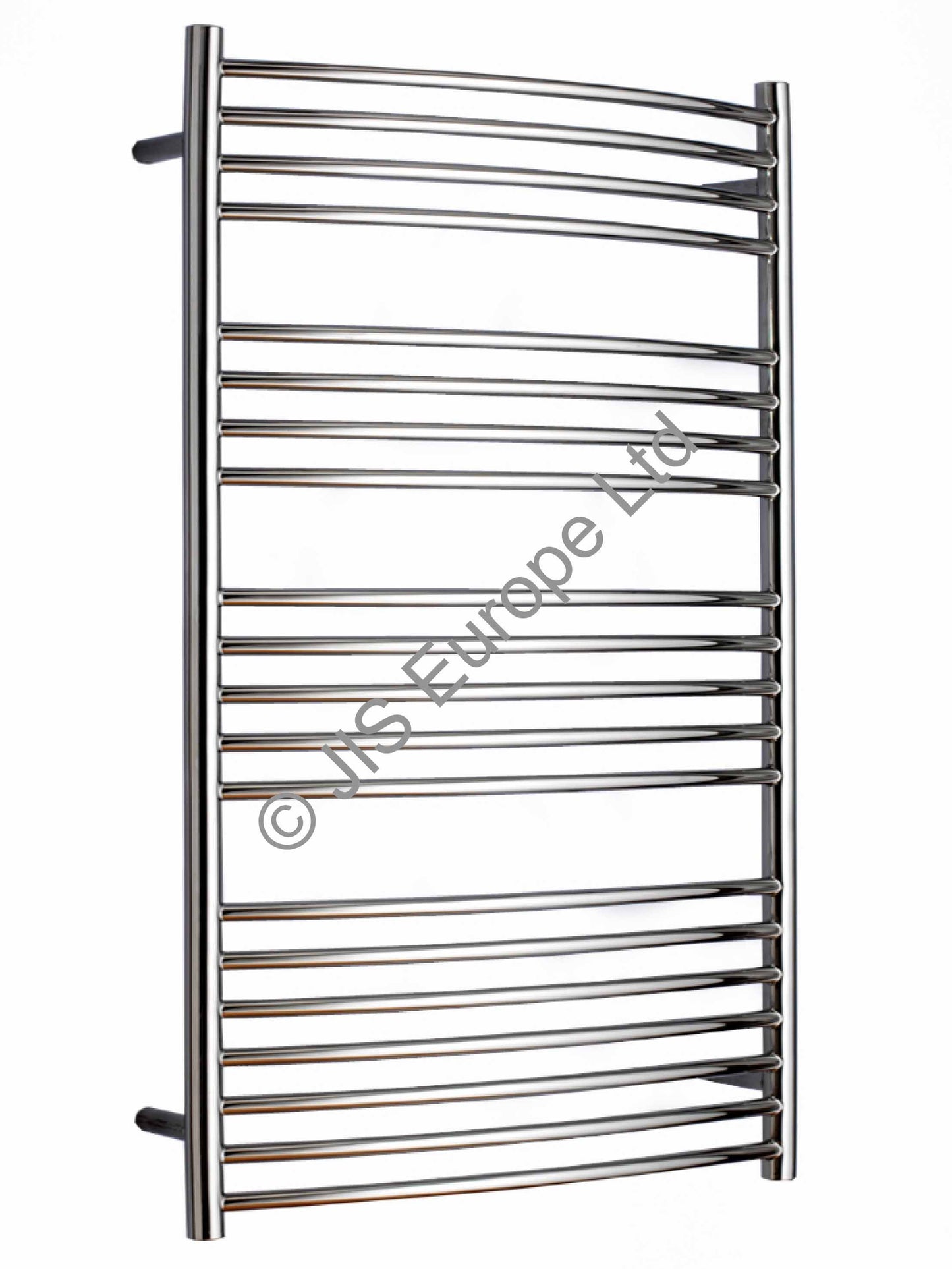 JIS Adur 1250 x 620mm Stainless Steel Heated Towel Rail Curved Front