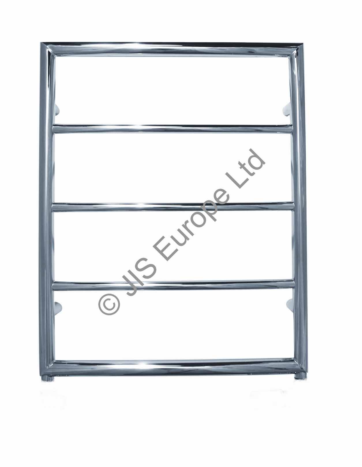 JIS Alfriston 650 x 520mm Mitred Stainless Steel Heated Towel Rail